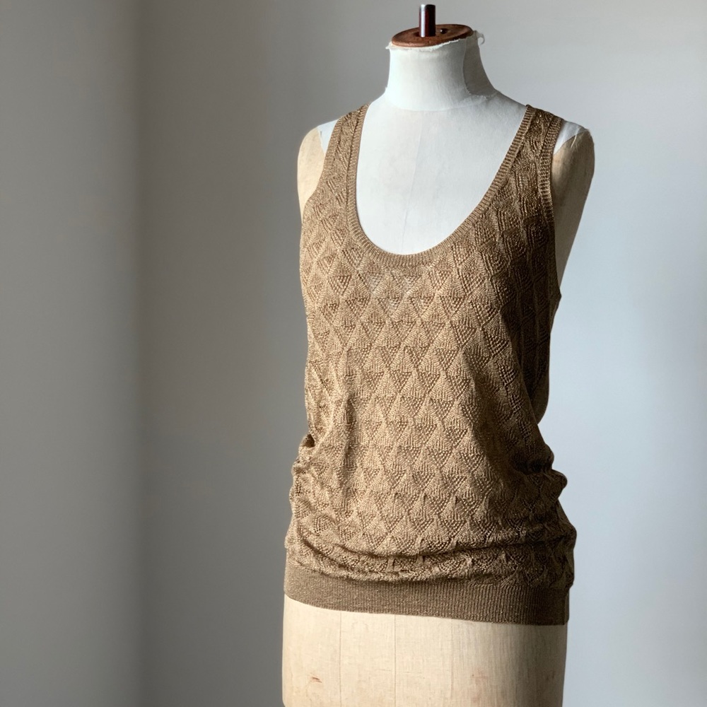 O by Organic Bronze Shimmer Racerback Sz Small